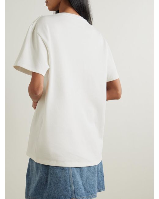 Loewe White T-Shirt Aus Jersey Aus Einer Baumwollmischung Mit Print