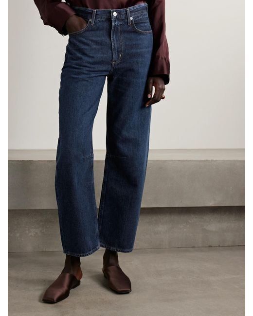 Citizens of Humanity Blue Miro Long Mid-Rise Barrel-Leg Jeans