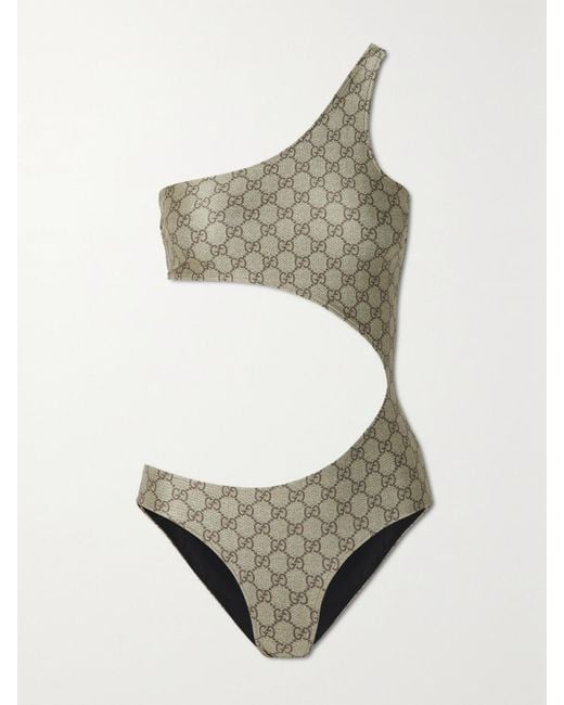 Gucci Gray Gg Jersey One-Piece Swimsuit
