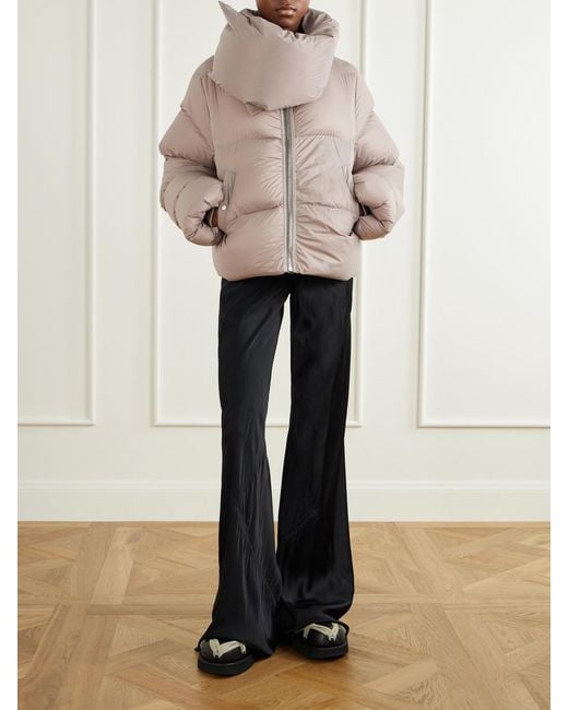 Rick Owens Natural Tower Cropped Shell Down Jacket