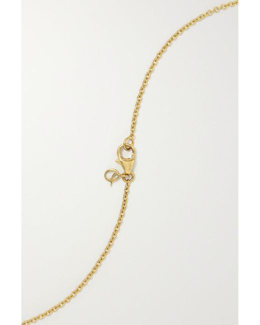 Octavia Elizabeth Metallic Net Sustain Nesting Gem 18-Karat Recycled Emerald Necklace