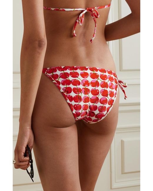 LaDoubleJ Red Printed Bikini Briefs