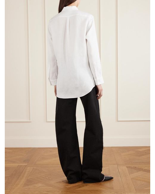 Gabriela Hearst White Reyes Linen Shirt
