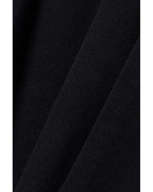 Balenciaga Black Mantel Aus Einer Kaschmirmischung Mit Bindegürtel