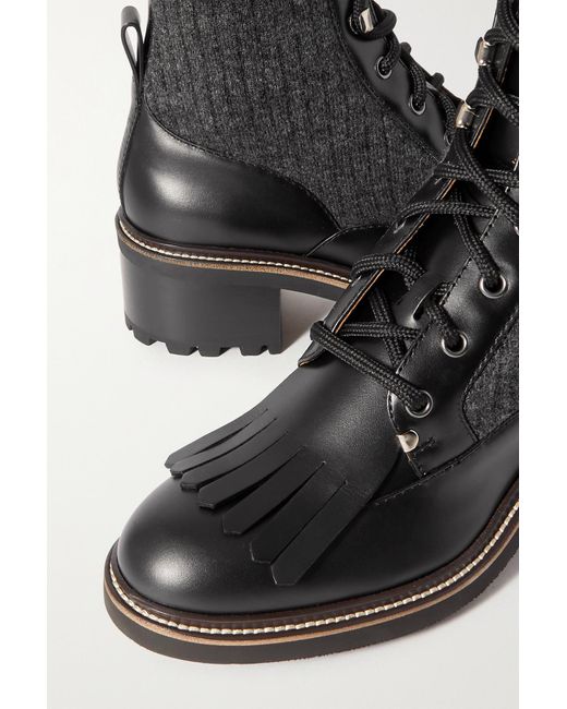 Franne leather lace-up boots
