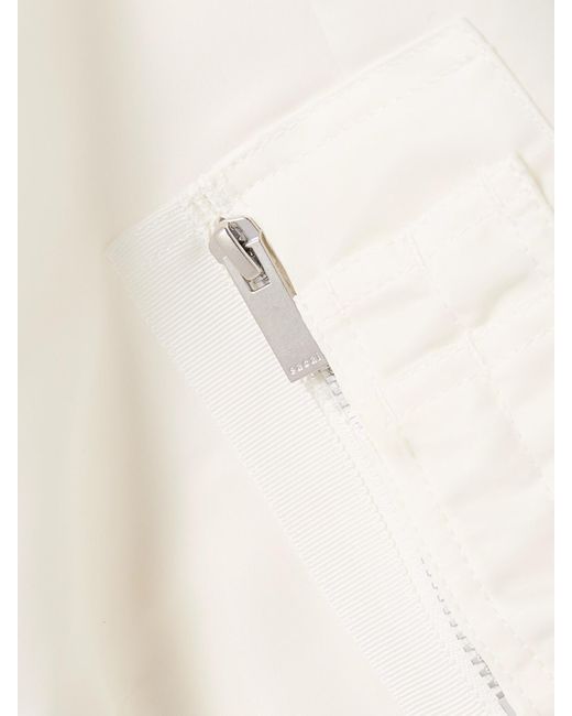 Sacai Shell-Trimmed Poplin Mini Shirt Dress in White | Lyst