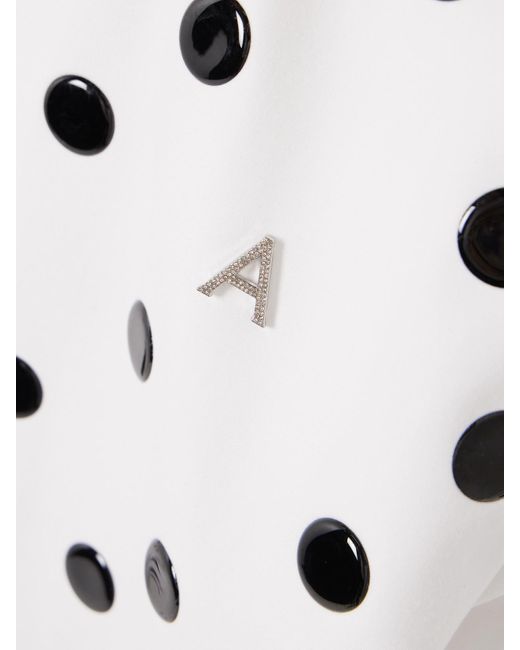 Area White Crystal-Embellished Appliquéd Jersey T-Shirt