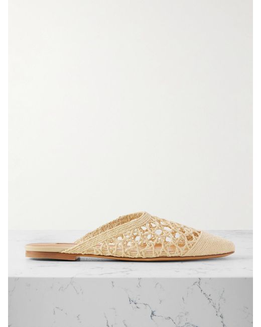 Emme Parsons Natural Woven Raffia Mules
