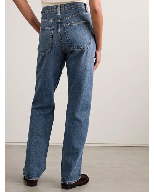 Agolde Blue Kelly High-Rise Straight-Leg Jeans