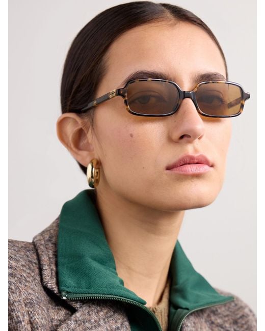 Miu Miu Multicolor Rectangular-Frame Acetate Sunglasses
