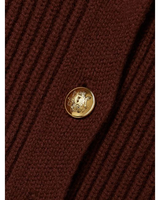 Nili Lotan Brown Deryl Cardigan Aus Geripptem Kaschmir