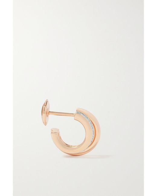 Pomellato Natural Together 18-Karat Rose Diamond Hoop Earrings
