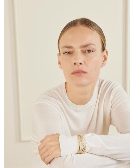 David Yurman Natural Sculpted Cable 18-Karat Diamond Bangle