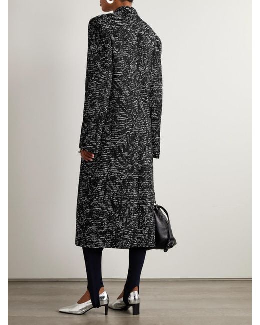 Dries Van Noten Black Jacquard Coat