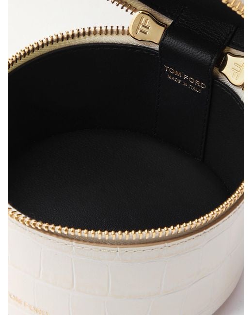 Tom Ford Natural Audrey Mini Croc-Effect Leather Tote