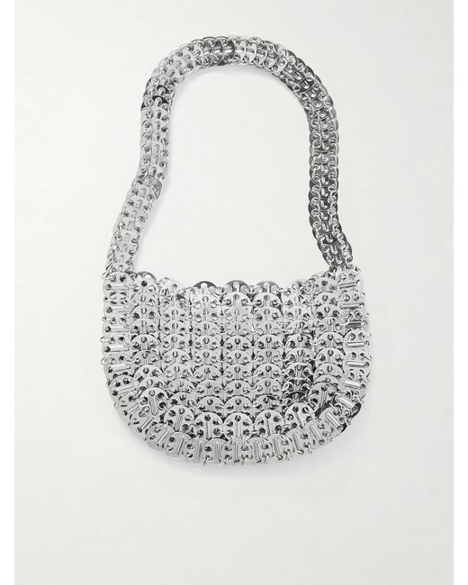 Rabanne White 1969 Moon Chainmail Shoulder Bag