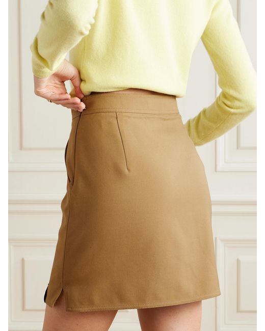 Bally Natural Wool-Blend Mini Skirt