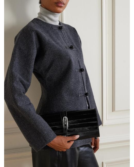 Liffner Black Belted Eel Clutch