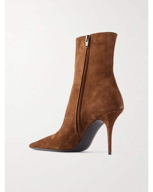 Bottines En Daim Ashley Saint Laurent en coloris Brown