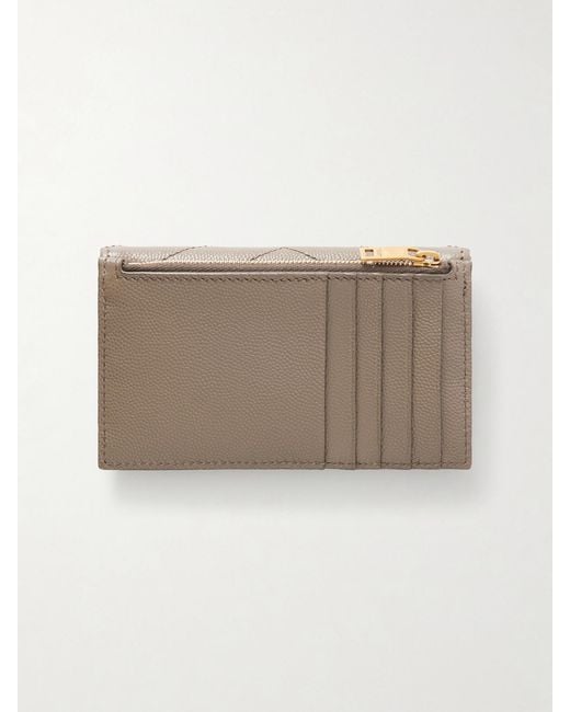 Saint Laurent Natural Cassandre Matelassé Leather Wallet