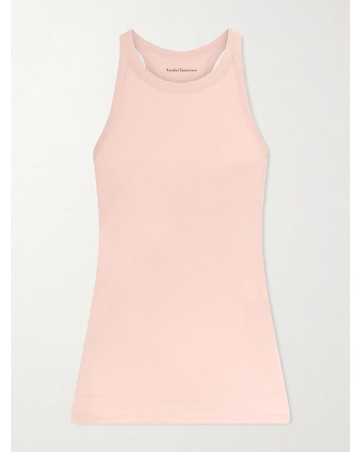 Another Tomorrow Pink Racerback Jersey Tank