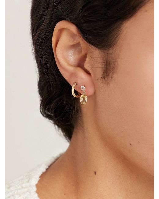 Loren Stewart Metallic Sunny 14-Karat, Sapphire And Citrine Single Earring