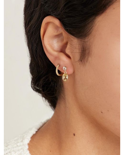 Loren Stewart Metallic Sunny 14-Karat, Sapphire And Citrine Single Earring