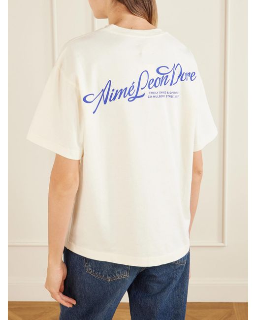 Aimé Leon Dore Natural Logo-Printed Cotton-Jersey T-Shirt
