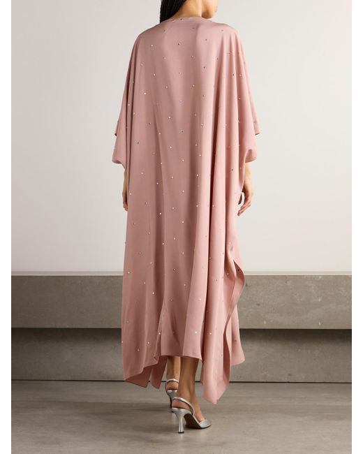 Stella McCartney Pink Crystal-Embellished Crepe Kaftan