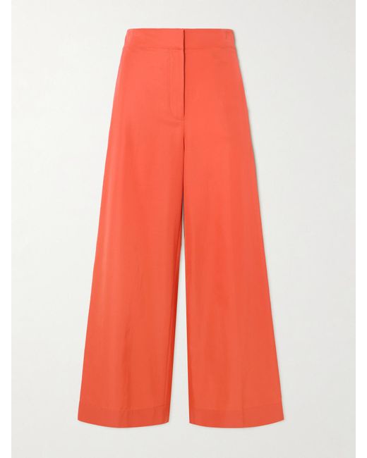 Joseph Red Thurlow Hose Mit Weitem Bein Aus Einer Seiden-Baumwollmischung