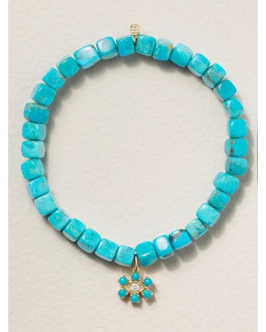 Sydney Evan Blue Eye 14-Karat Bracelet