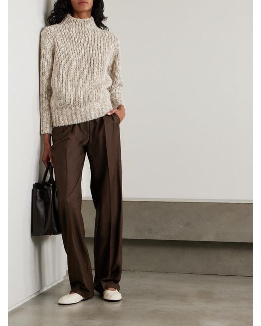 Loro Piana Natural Cashmere And Silk-Blend Sweater