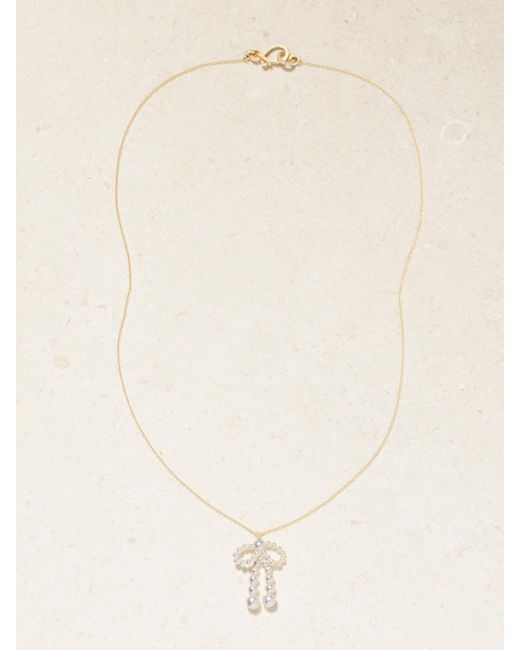 Sophie Bille Brahe Natural Bow Simple 14-Karat Recycled Necklace
