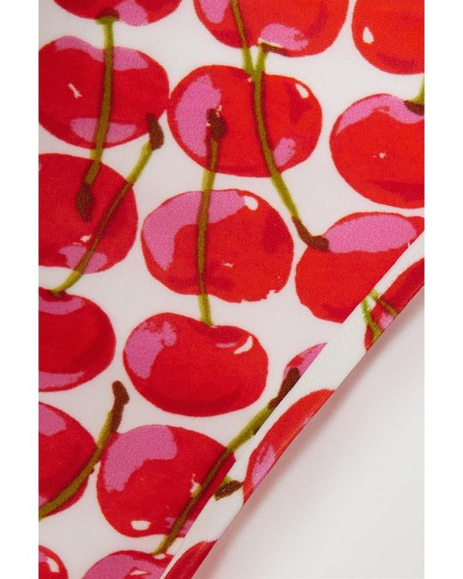 LaDoubleJ Red Printed Bikini Briefs