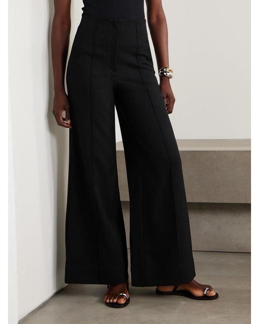 ANDRES OTALORA Black Latidos Twill Wide-Leg Pants