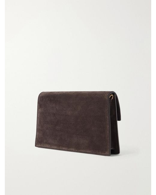 Metier Brown Parallel 22 Small Suede Shoulder Bag