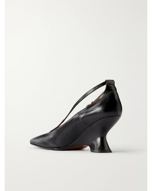 Dries Van Noten Black Leather Pumps