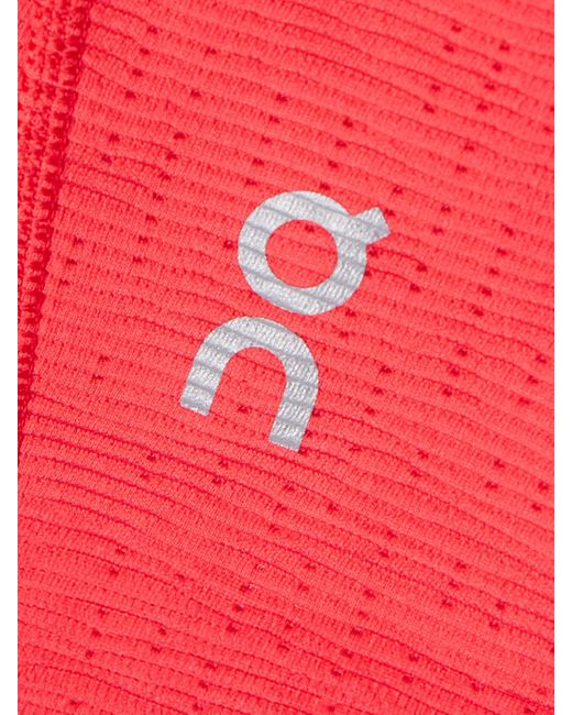 On Shoes Red Pace Tights Shorts Aus Stretch-Jersey