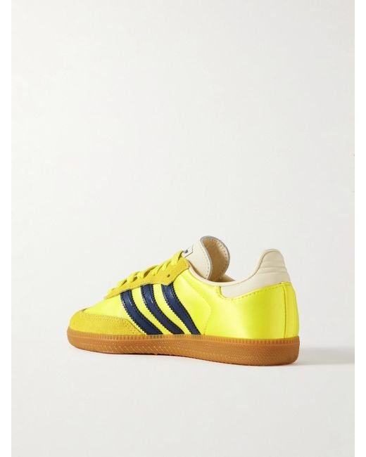 Baskets En Satin À Finitions En Daim Et En Cuir Samba Og Adidas Originals en coloris Yellow