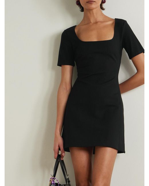 Staud Black Stern Minikleid Aus Stretch-Ponte Mit Rückenausschnitt