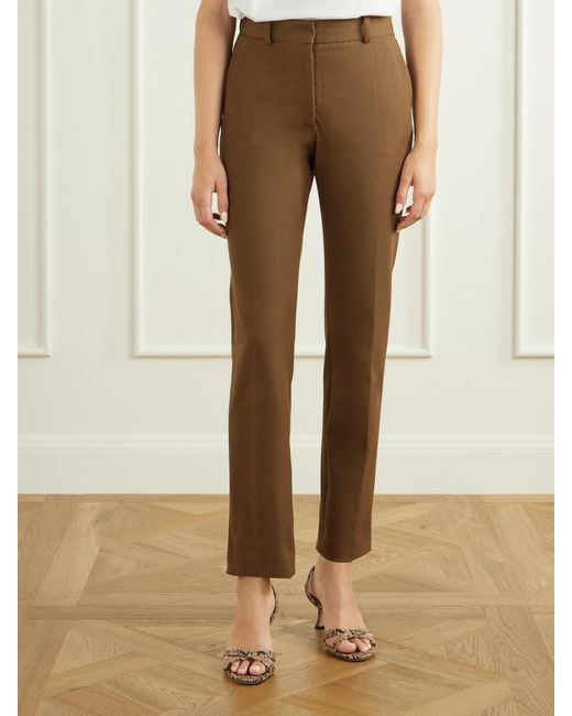 Joseph Natural New Coleman Cotton-Blend Gabardine Straight-Leg Pants