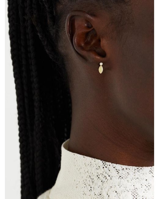 Jennifer Meyer Natural 18-Karat And Diamond Earrings