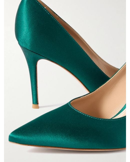 Escarpins En Satin Gianvito 85 Gianvito Rossi en coloris Green