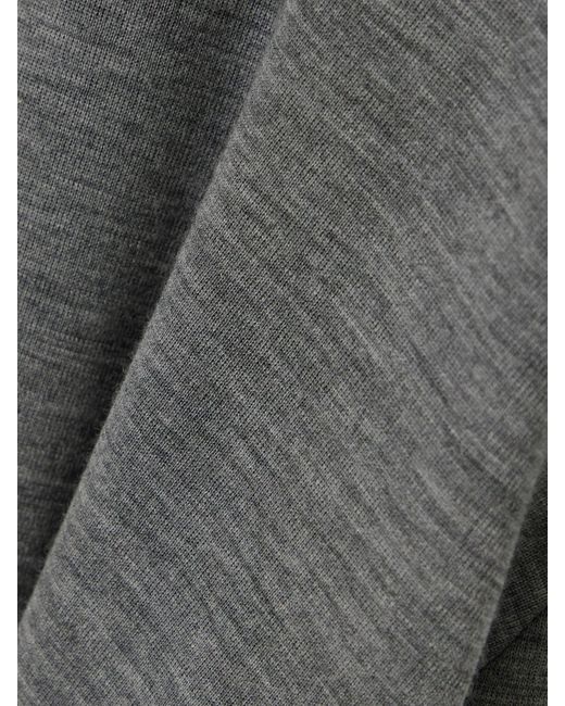 Rohe Gray Convertible Layered Merino Wool-Jersey Turtleneck Top