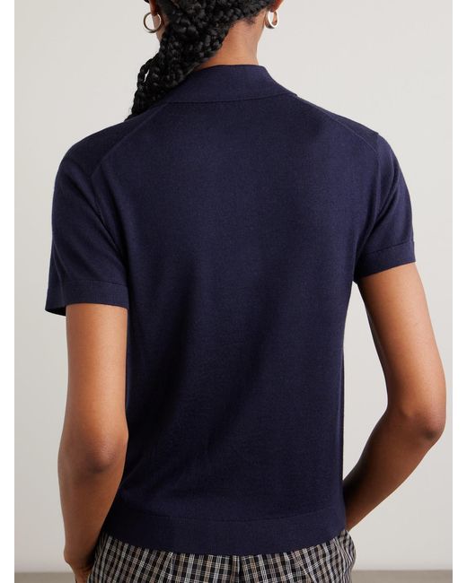 Leset Blue James Merino Wool Polo Shirt