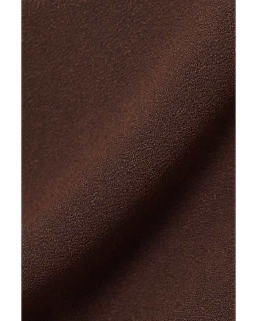 Alex Perry Brown Rae Cropped Crepe Top