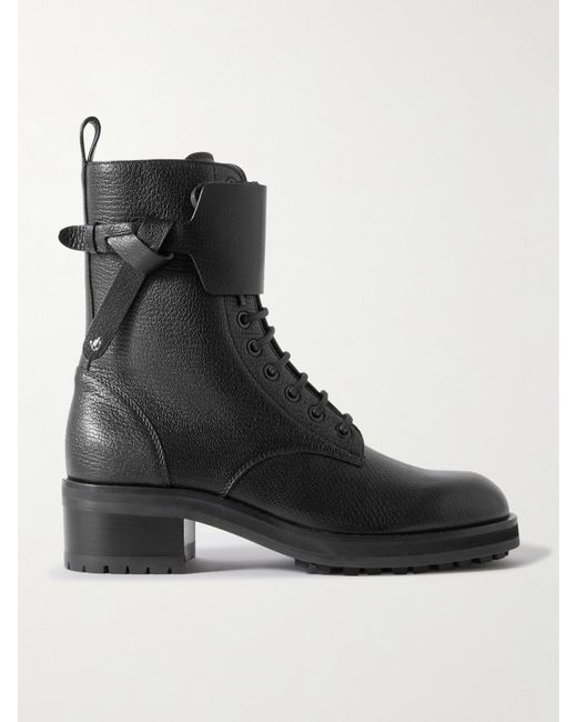 Jimmy Choo Black Rosabel Schnürstiefel Aus Leder