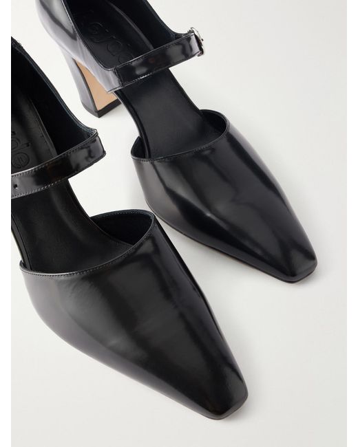 Aeyde Black Isidora 75 Calf-Leather Pumps