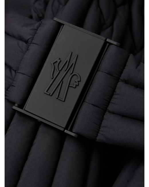Moncler Black Maipo Appliquéd Belted Quilted Padded Shell Down Ski Jacket