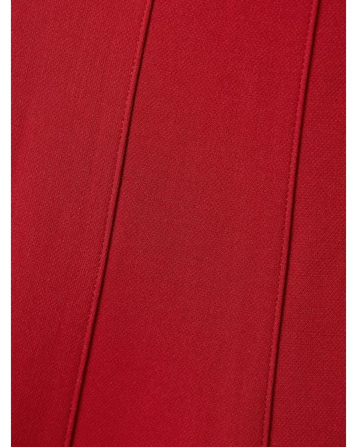 Staud Red Charlotte Woven Midi Dress